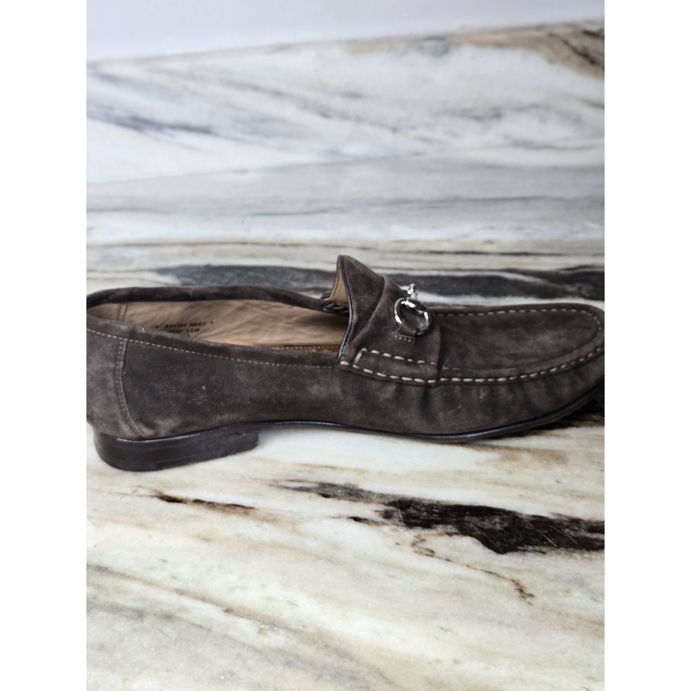 Peter Huber Horsebit Buckle Chocolate Suede Loafers Men's size 11 - Picture 6 of 16